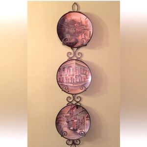 VTG Set of 3 ~10” Plates Decorative Beautiful Home Decor Plates~